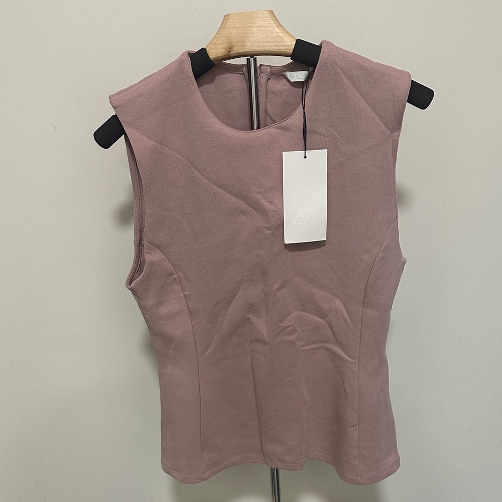 Zara Dusty Pink Muscle Tee - Picture 5 of 5